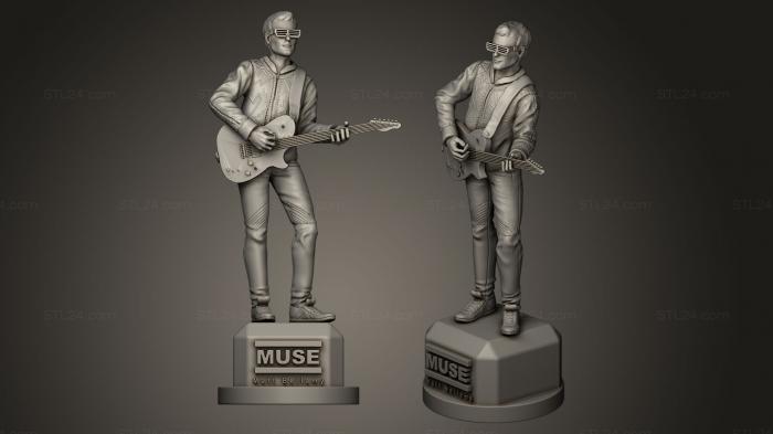 Statues of famous people (matt bellamy muse, STKC_0079) 3D models for cnc